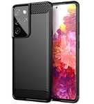 Carbon Case etui pokrowiec Samsung Galaxy S21 Ultra 5G czarny