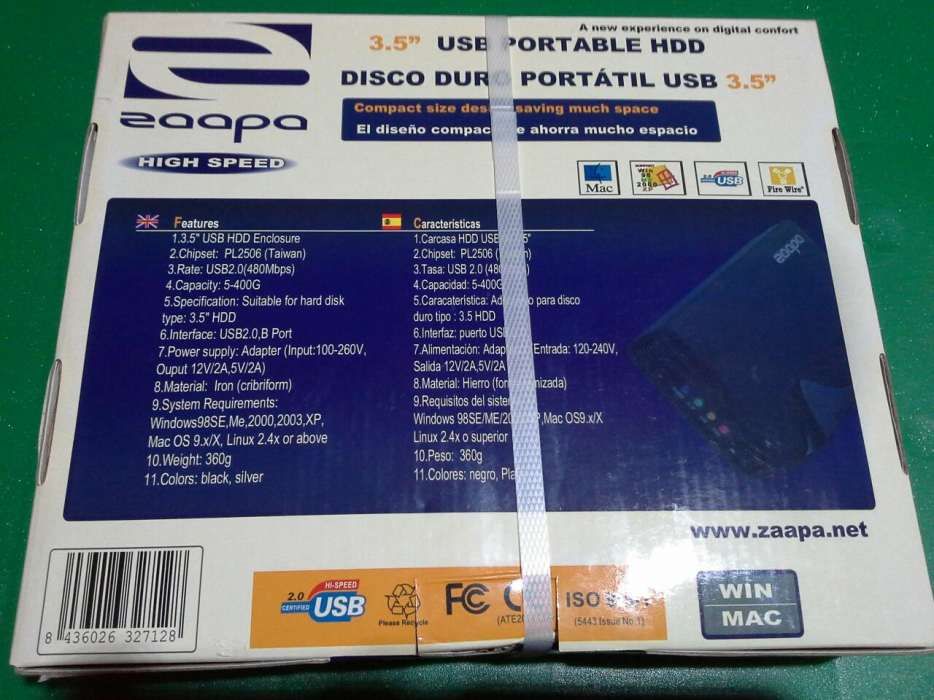 Disco Rígido SAMSUNG portátil de 400GB novo a estrear