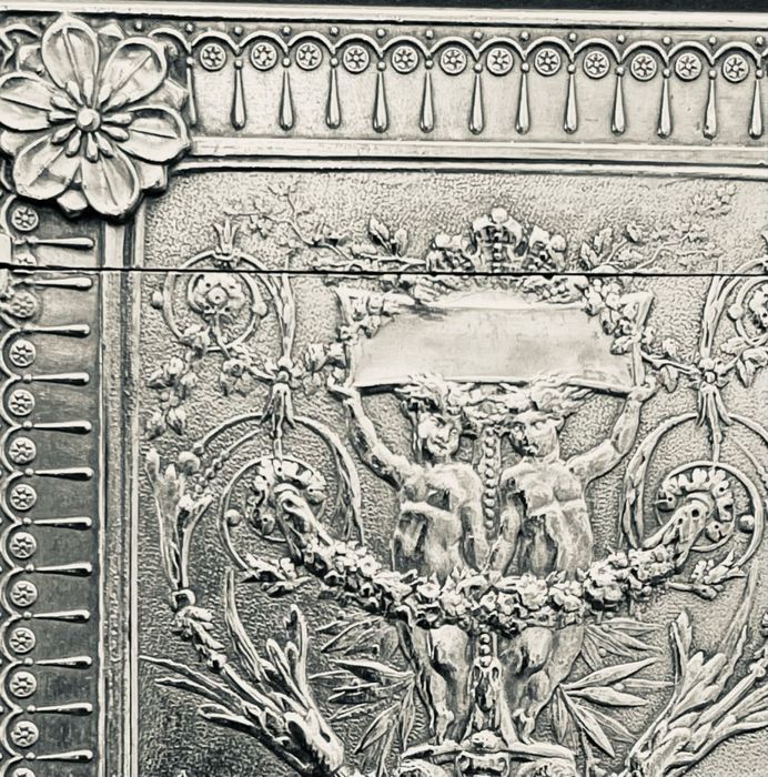 Cartoneira prata punção Birmingham-finais século XIX