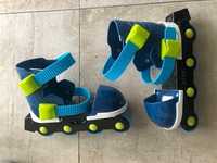 Patins com equipamento de segurança completo azul Imaginarium