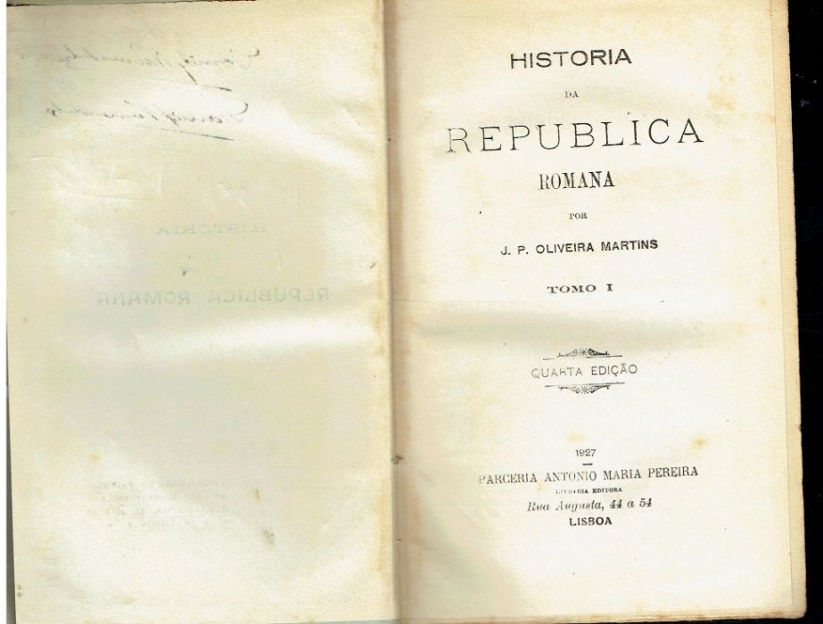 7837 Historia da Republica Romana (2 Volumes) de Oliveira Martins