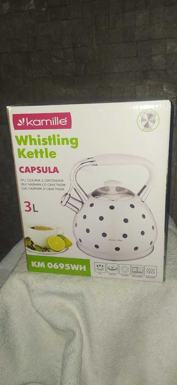 Чайник зі свистком 3 л Kamille (KM-0695-AN)
