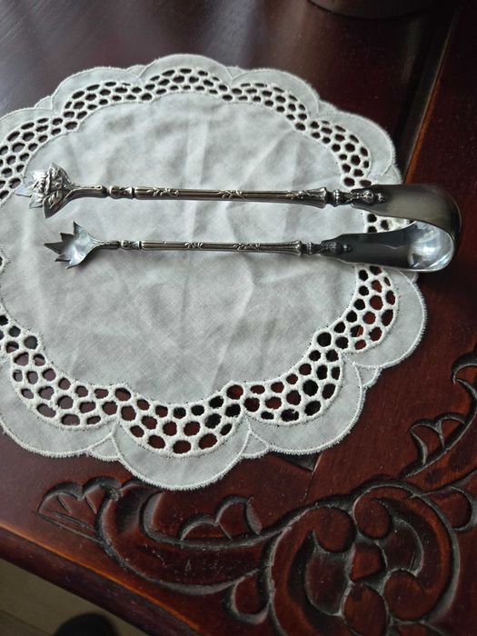 Szczypce Pazurki srebro Pr 950 Minerva Francja-Paryż do cukru lub lodu