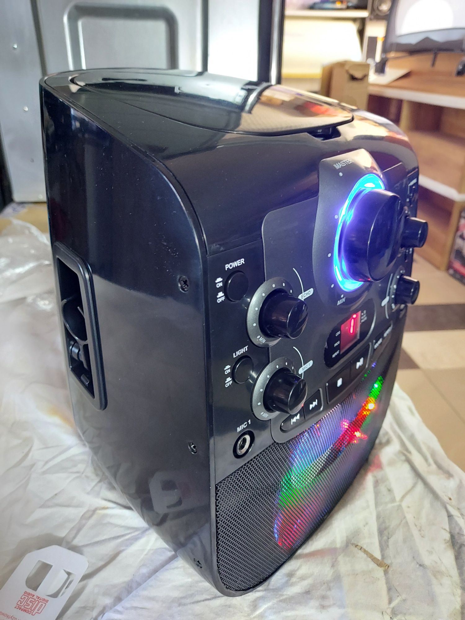 Karaoke dla dzieci zestaw BT CD mikrofon LED Auna NOWE