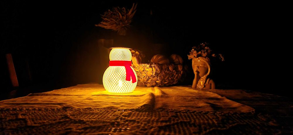 Boneco de Neve Iluminado, 16cm