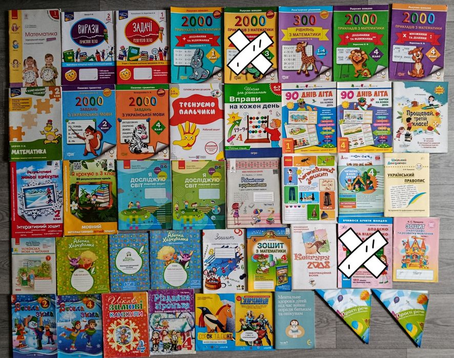 Зошити - тренажери. Контурні карти та атласи.