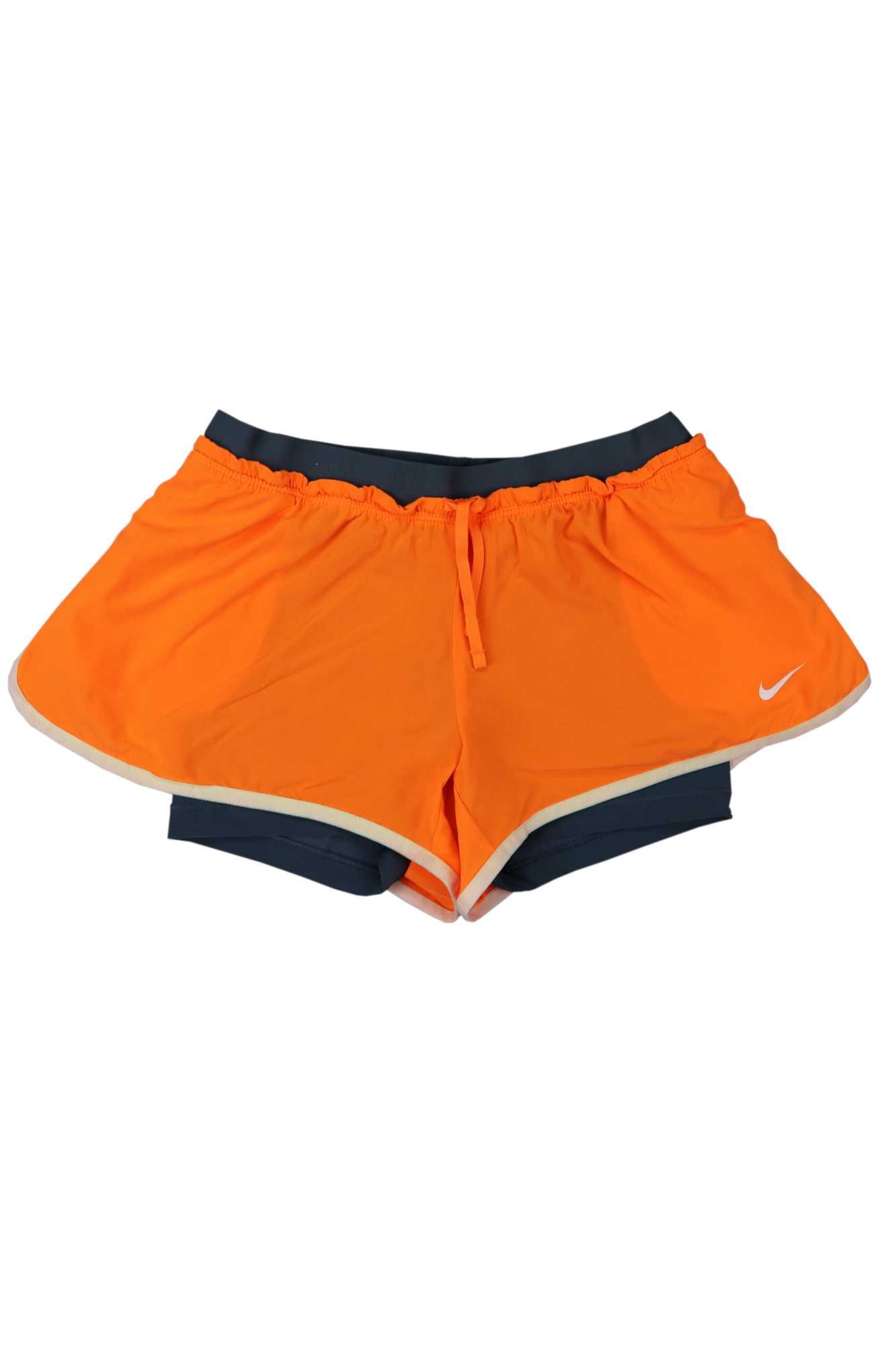 Nike pomarańczowe sportowe szorty z legginsami S