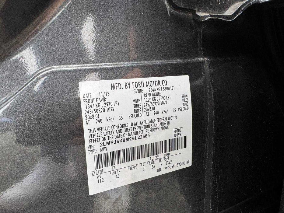 Lincoln Nautilus SELECT, 2019 (2018)