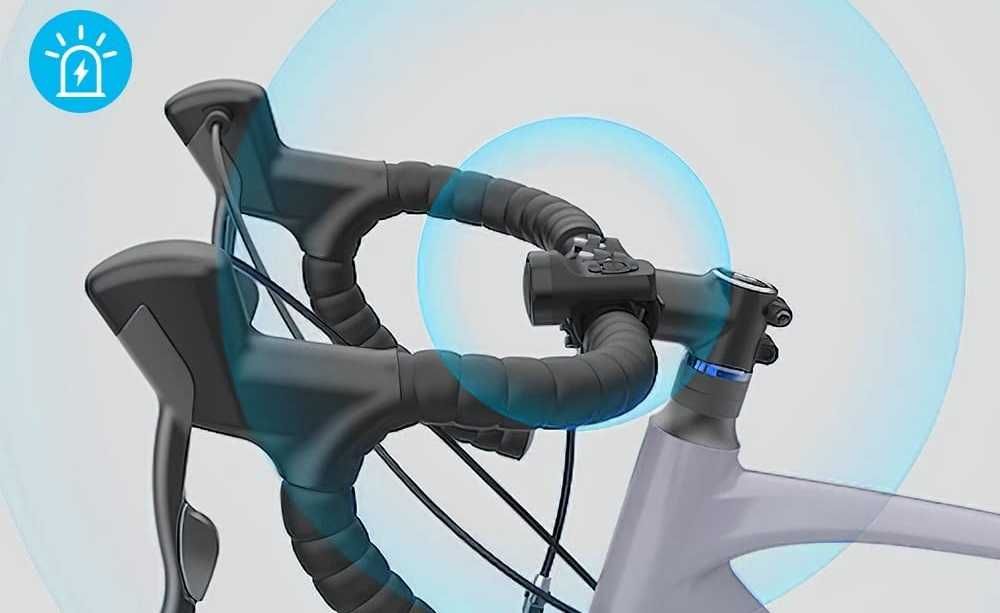 Elektroniczny klakson rowerowy z funkcją alarmu antykradzieżowego
