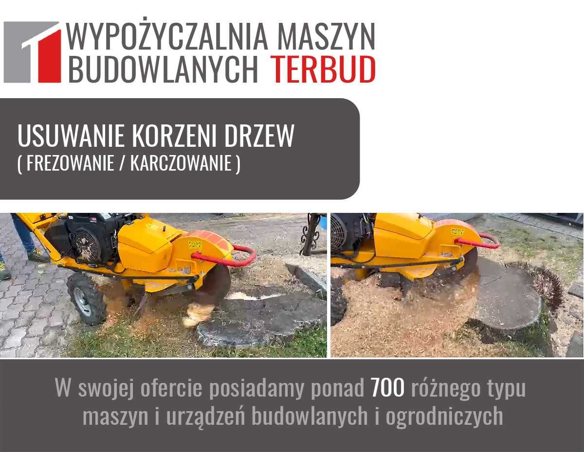 Usuwanie korzeni drzew. Frezowanie, karczowanie