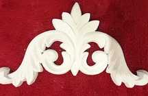 Ornament z drewna kolor biały 13x7cm