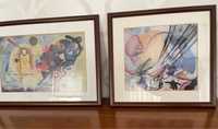 Quadros Kandinsky (reproduções) com moldura em madeira
