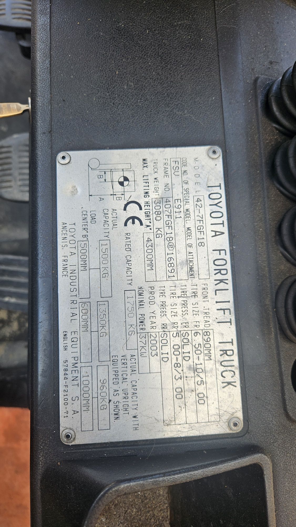 Wózek Widłowy Toyota FG718 TRIPLEX terenowy Przesuw Wolny skok