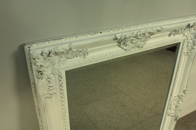 Lustro w Białej Ramie- Glamour 88cm x 68 PROMOCJA