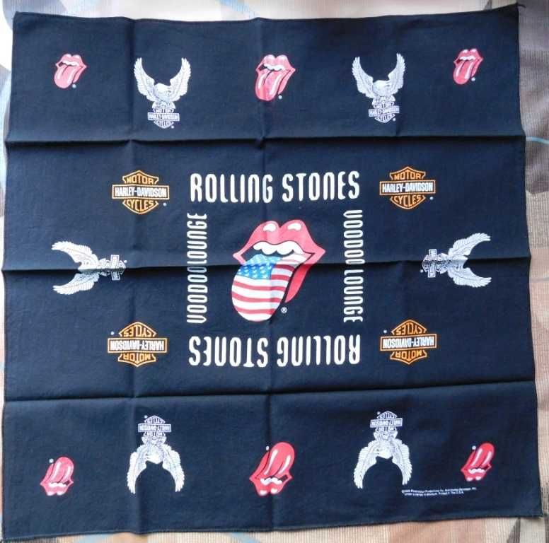 Rolling Stones Voodoo Lounge Harley-Davidson бандана Brockum оригинал