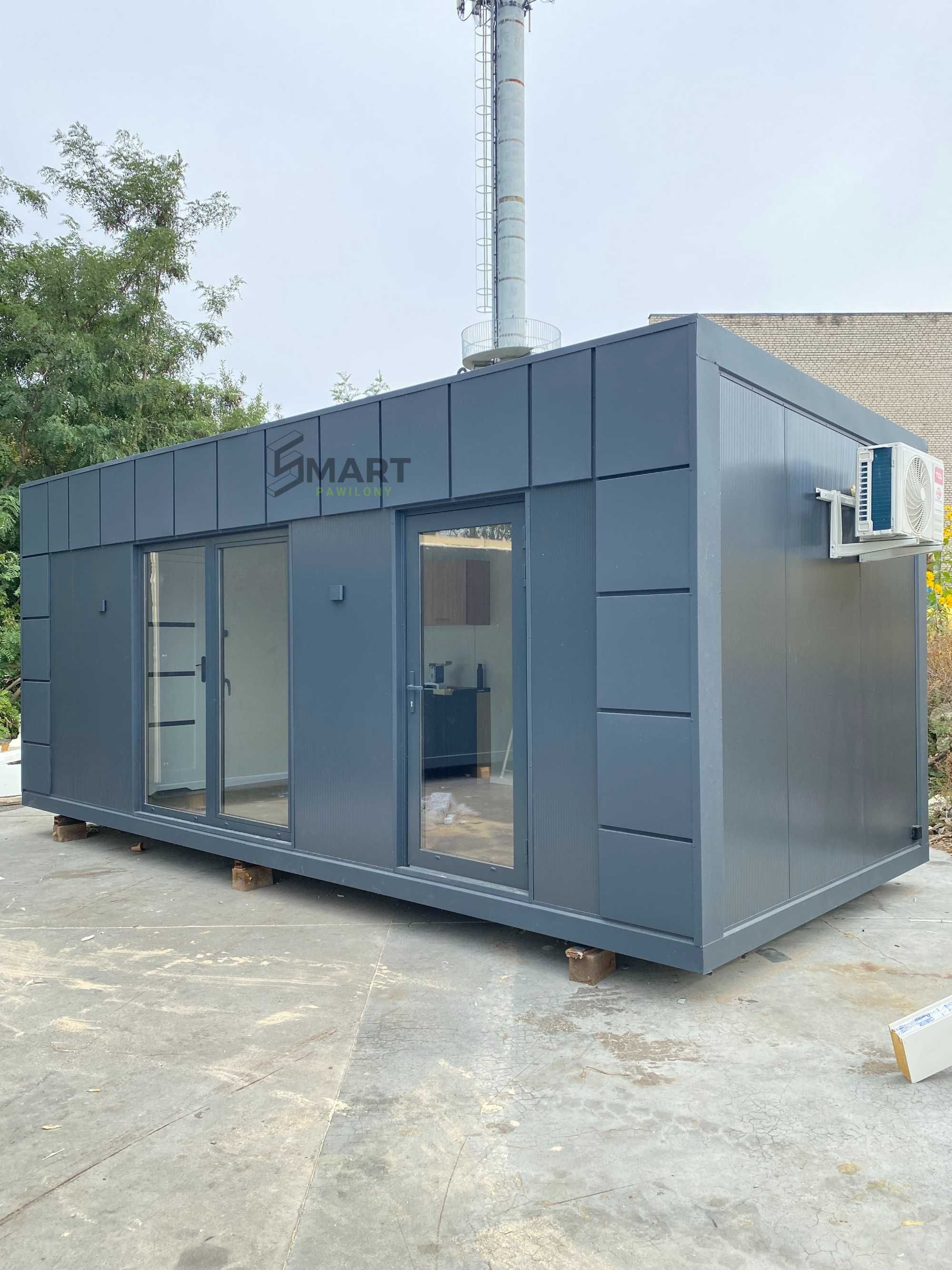 Kontener Biurowy Handlowy Usługowy Pawilon Mobilny Kiosk 6x3 7x3 8x3