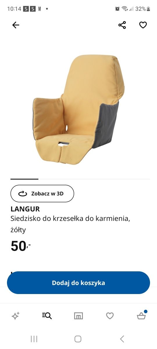 Krzesełko Antilop IKEA +PODNÓŻEK +siedzisko LANGUR
