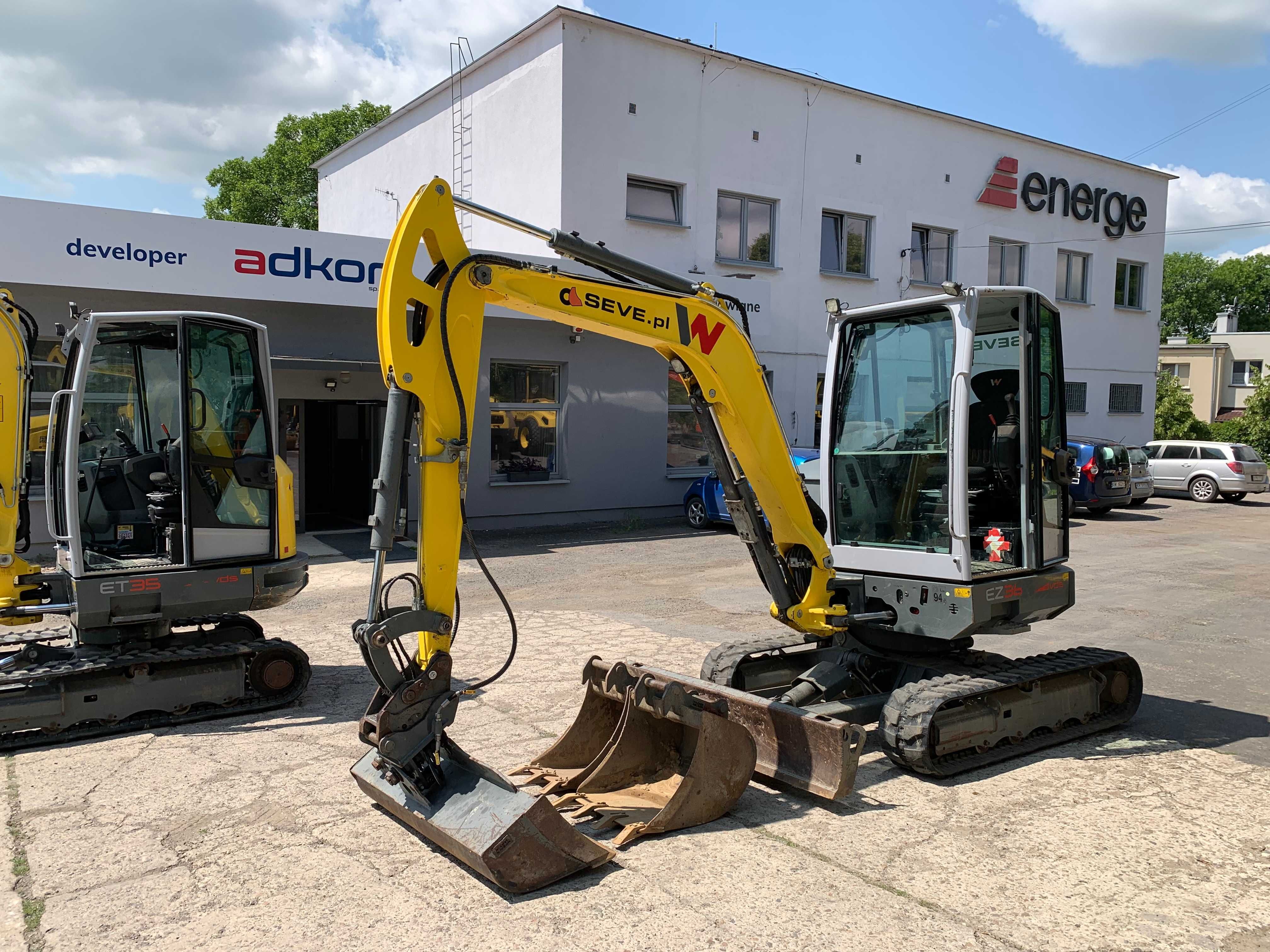 Wacker Neuson EZ 36 VDS minikoparka 4 tony 3 łyżki system poziomowania