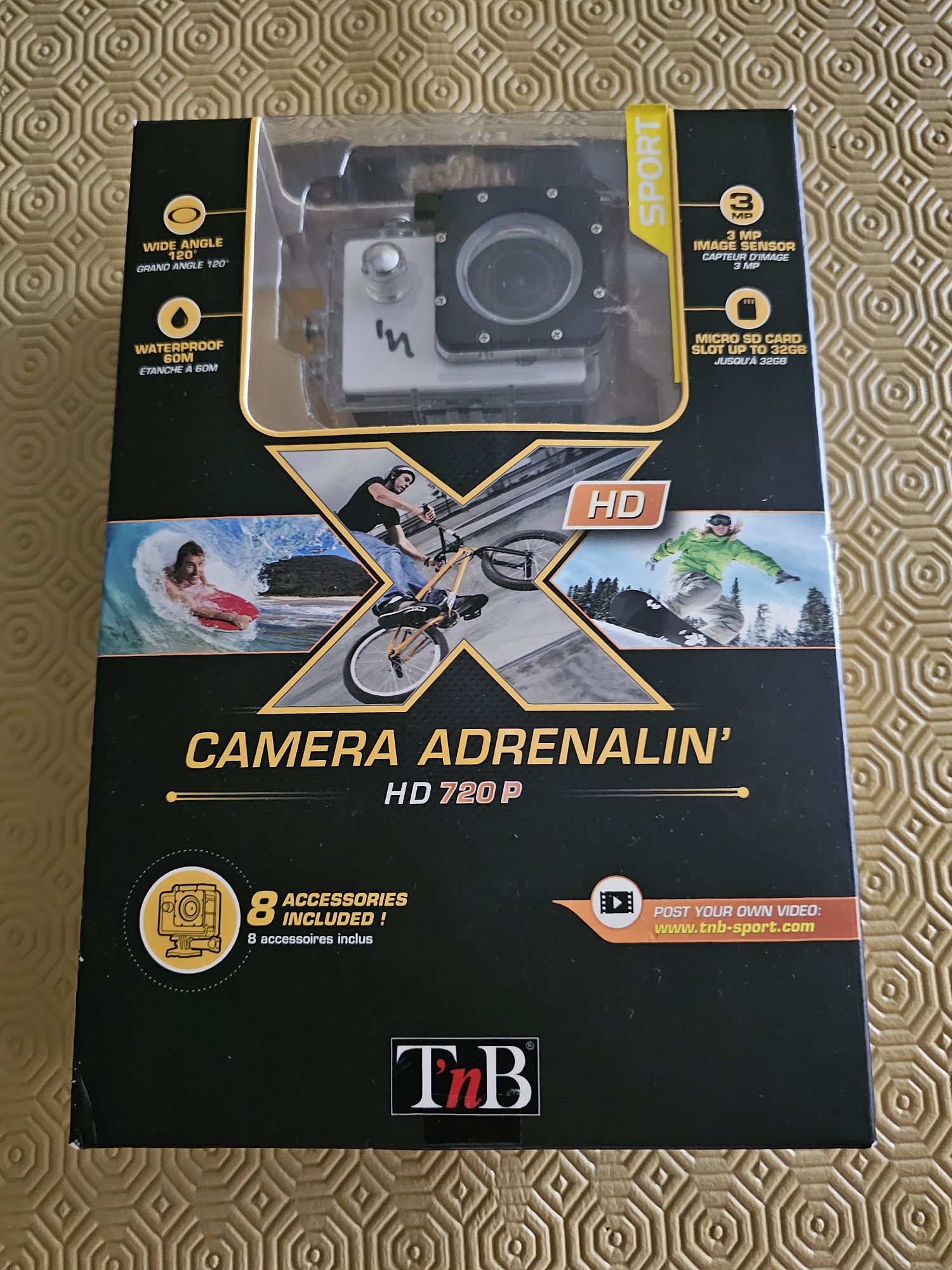 Câmara Adrenalin HD 720P da T'nB