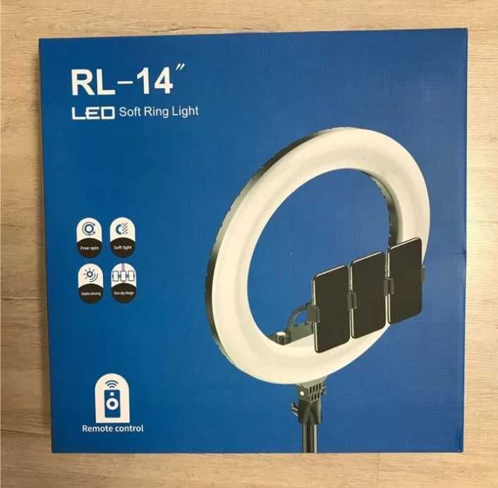 36 см / светодиодная кольцевая лед лампа led RL-14 / полный комплект