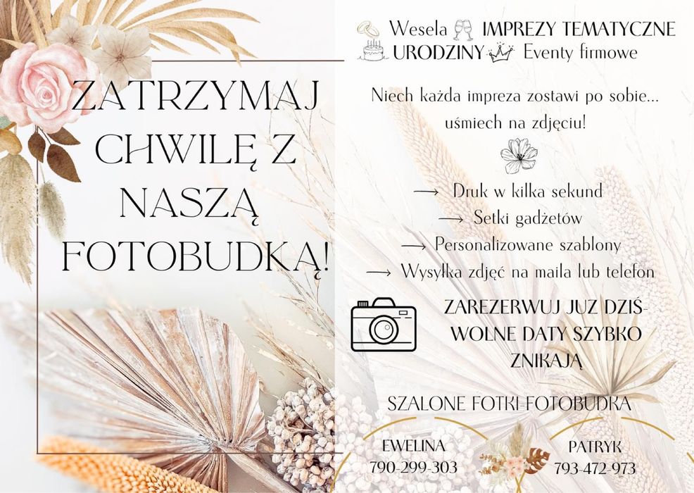 Fotobudka, Audio Księga Gości obsługa imprez oraz eventów