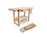 Drewniany stół roboczy warsztatowy z litego drewna Bamato WORK-1520