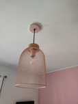 Candeeiro de teto rosa