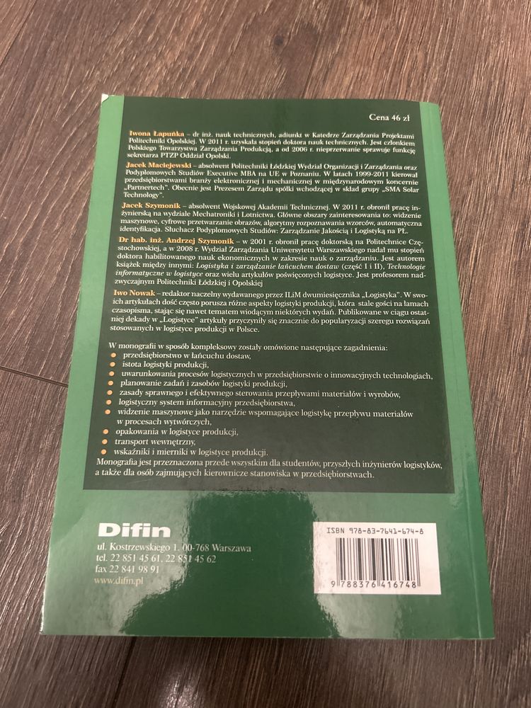Logistyka prpdukcji Andrzej Szymonik Difin