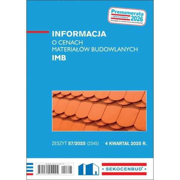 Cennik materiałów budowlanych Sekocenbud IMB  4 kwartał 2025