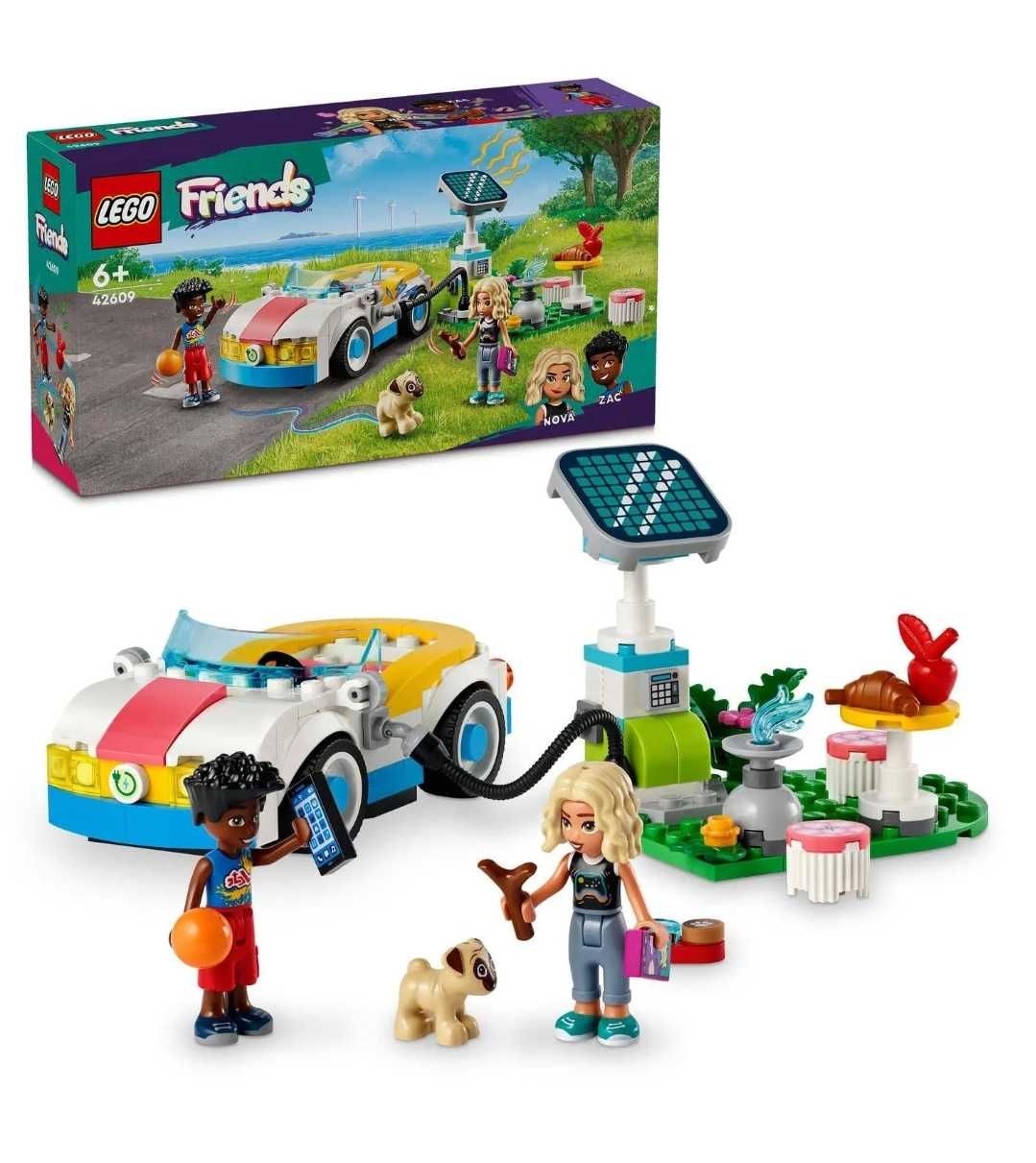 LEGO Friends 42609 Samochód elektryczny i stacja ładująca