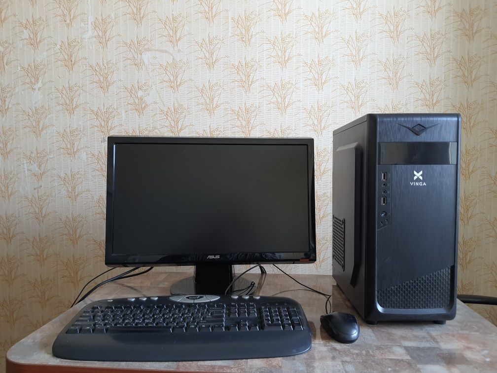 Комп'ютер ASRock A320M + AMD A8-9600 + монітор ASUS 21.5