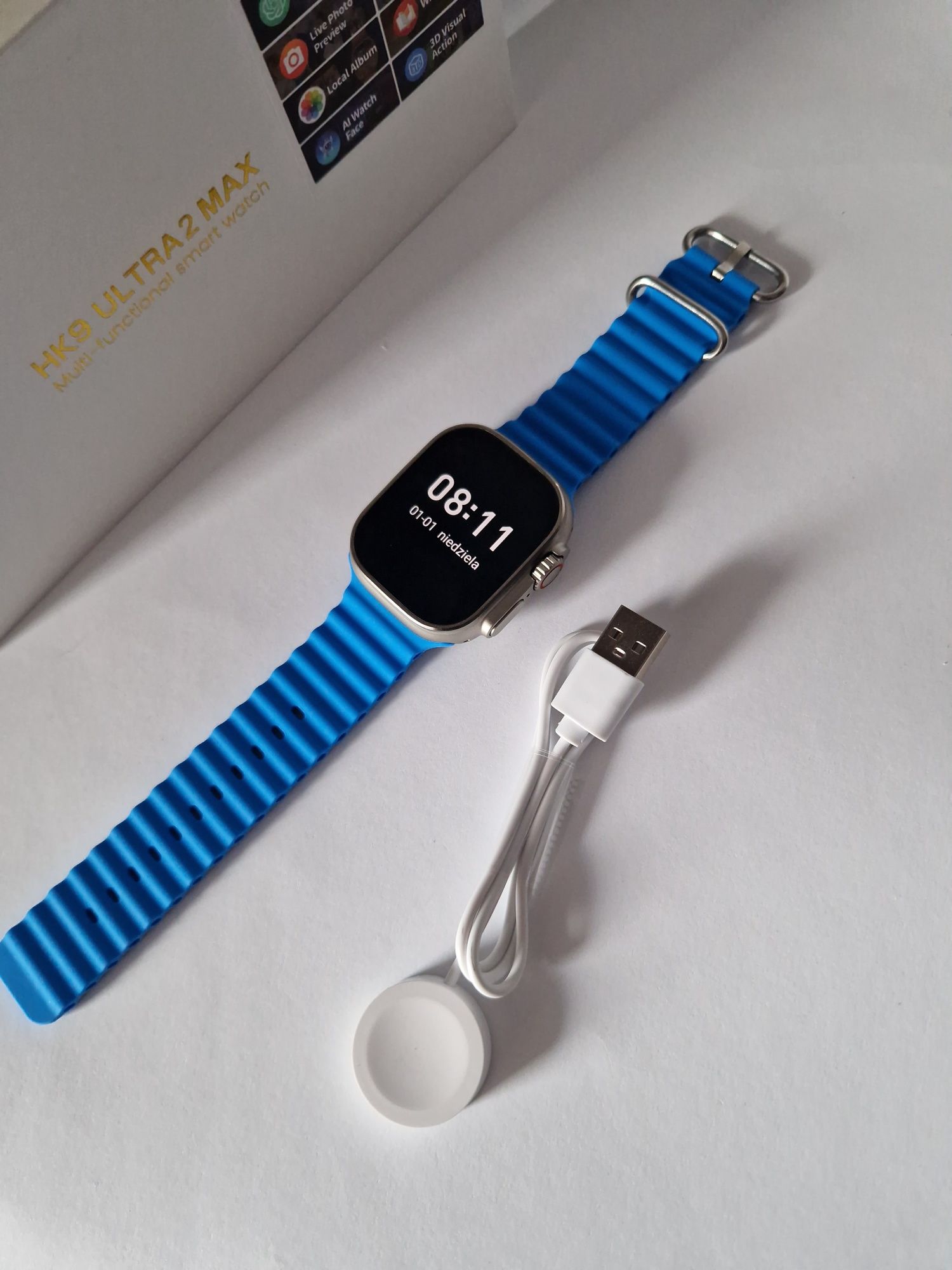 Smartwatch hk9 ultra 2 max w pełni wyposażony nowy