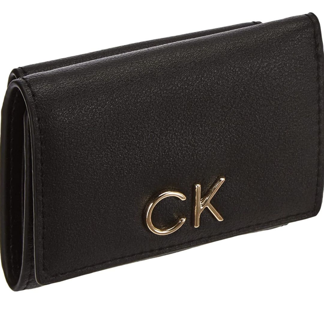 Pack Carteira Mulher Re-Lock Trifold Calvin Klein + Porta chaves