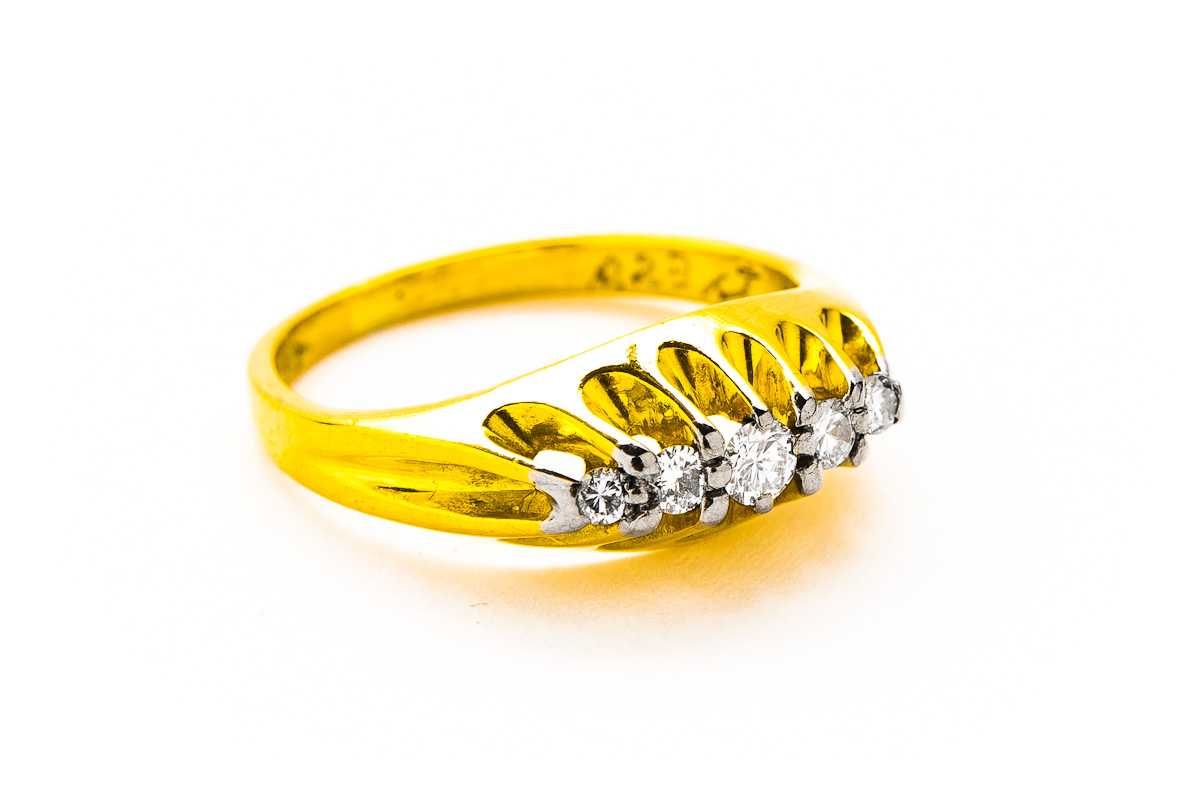 Zachodni Złoty Pierścionek - 18K - 4,51g - DIAMENTY - KRAKÓW