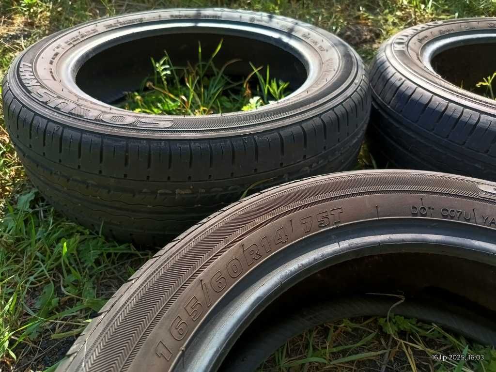 165/60 R14 75T 3Opony Letnie KUMHO Solus KH17 Bieżnik~5mm
