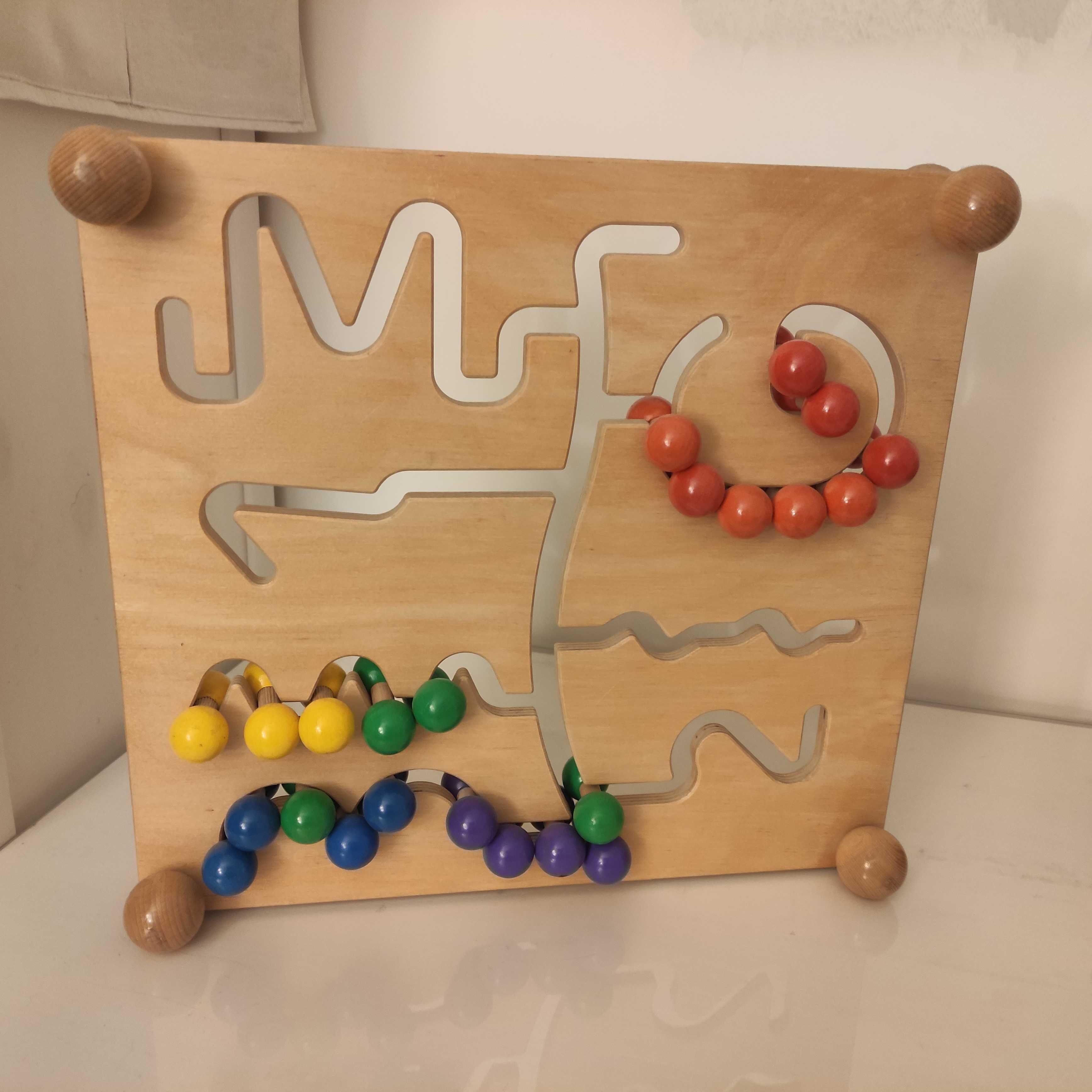 Entliczek Pentliczek - drewniana Montessori zabawka labirynt