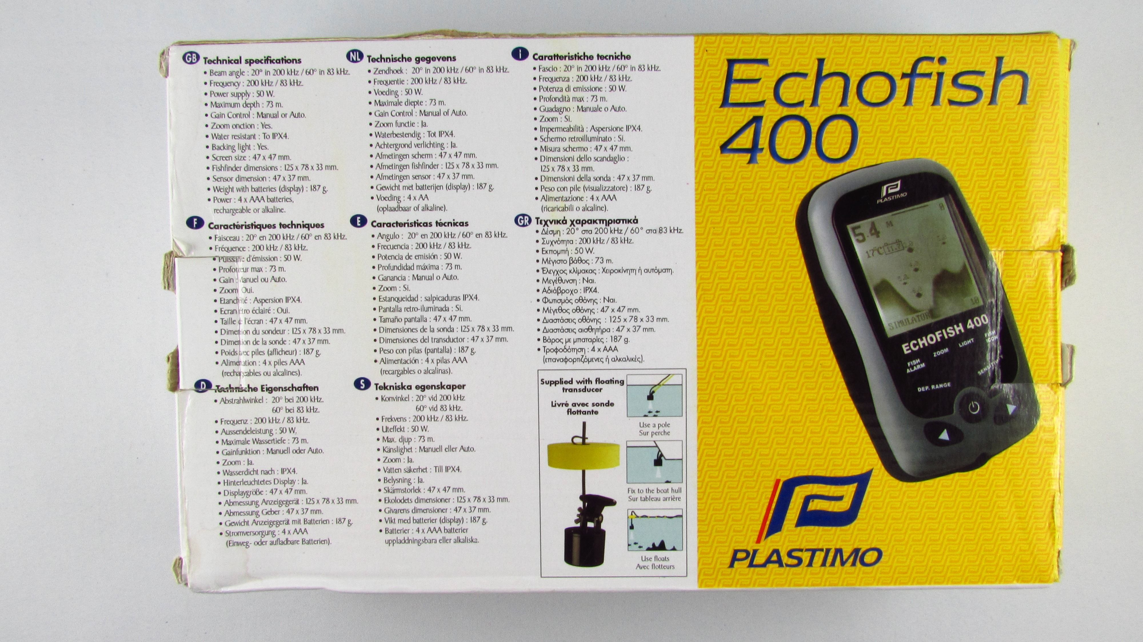 PLASTIMO - Echofish 400 Echosonda do połowu ryb
