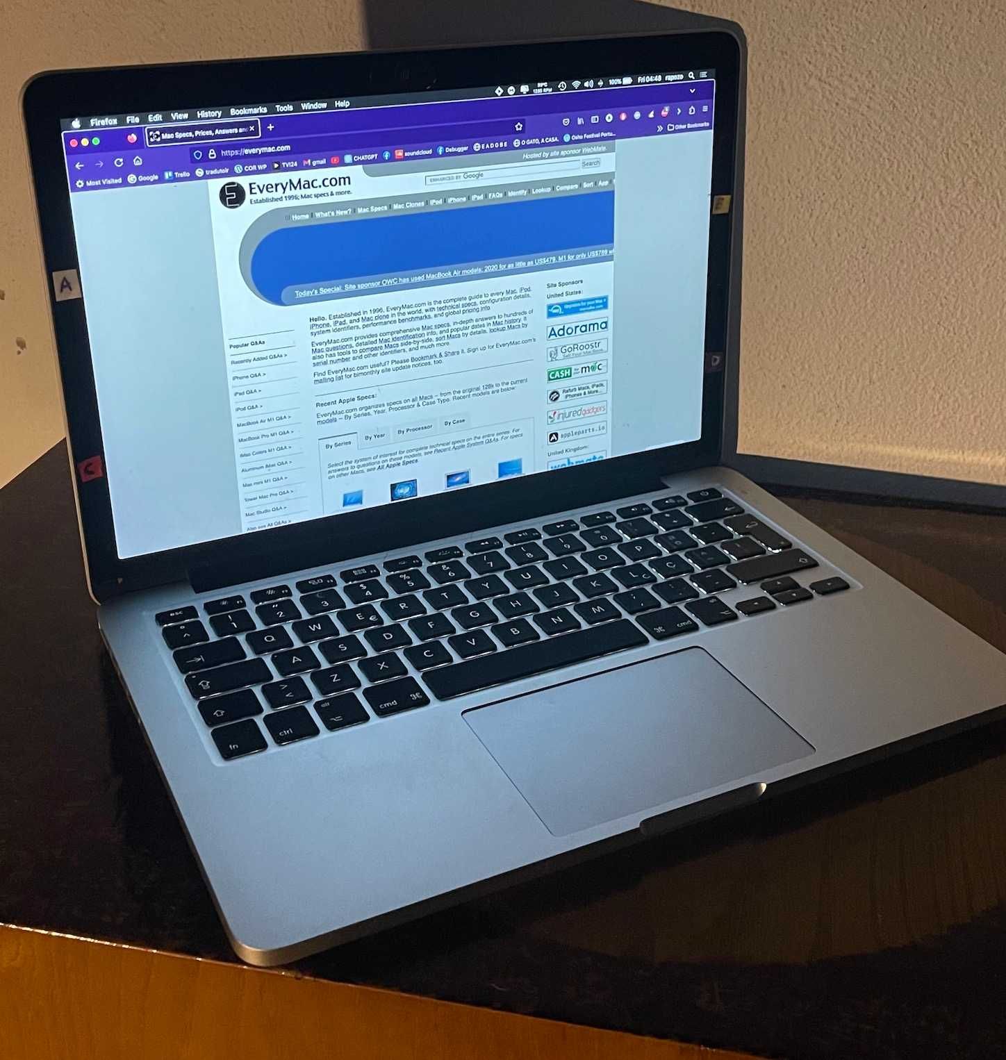 MacBook Pro, Retina 13" - Com 16GB RAM - (Mid 2014)