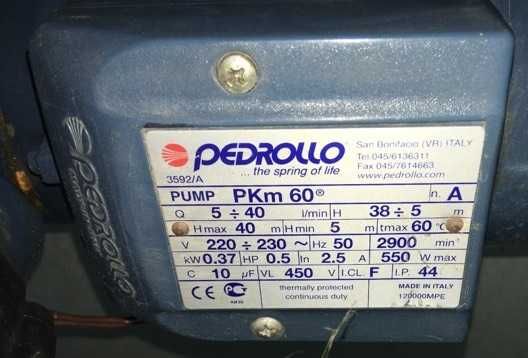 Eletrobomba Pedrollo PKM60 0,5hp