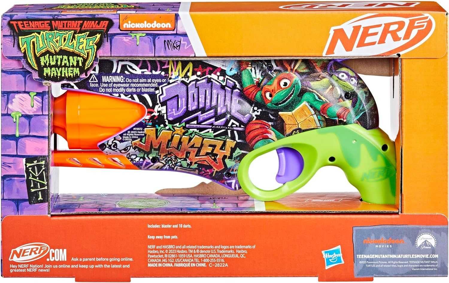 Бластер Nerf Teenage Mutant Ninja Turtles F9972