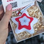 Świąteczna filcowa ozdoba zawieszka gwiazda Białoruś