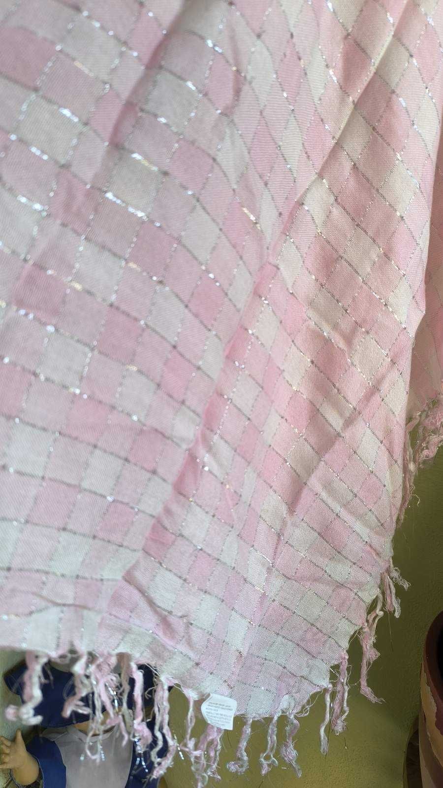 Lenço Rosa e Branco para Pescoço - Mulher