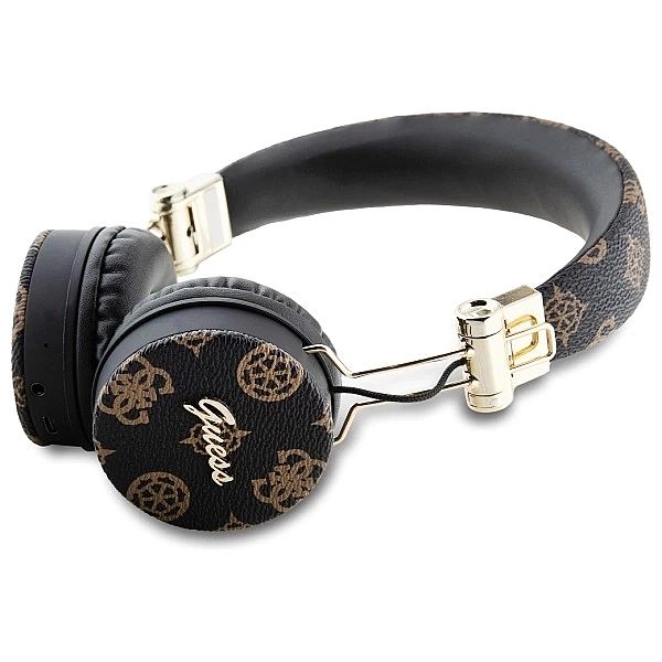 Słuchawki nauszne Bluetooth Guess Peony Script Round Shape ENC - czarn