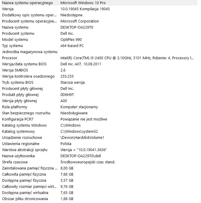Dell OptiPlex 990 SSD 8GB RAM Win10 Pro