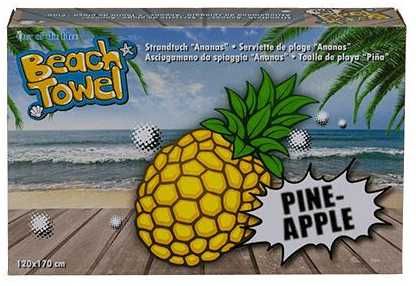 Ręcznik plażowy Ananas duży 170x120 cm kąpielowy XXL