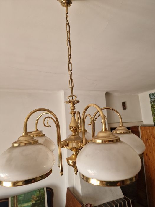 Lampa wisząca złota