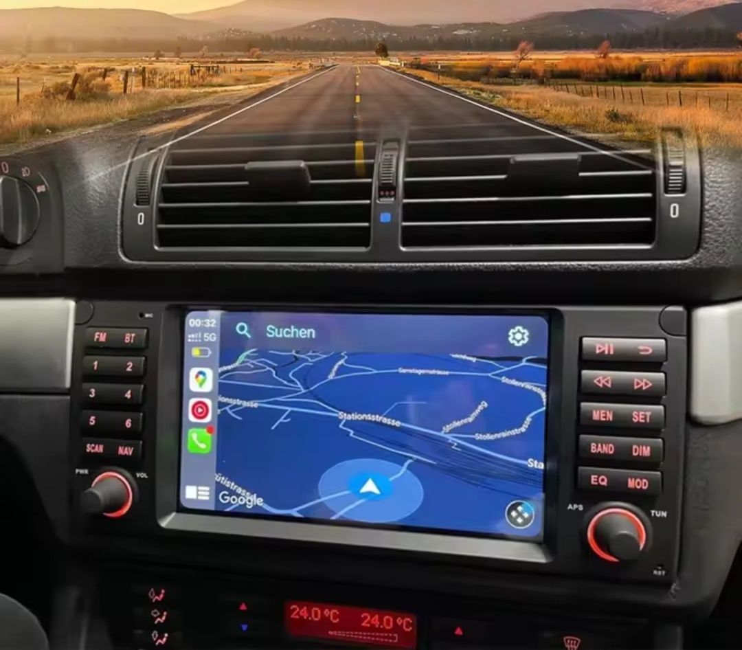 Rádio BMW E39/X5 E53 Android 13 com GPS (Novo)