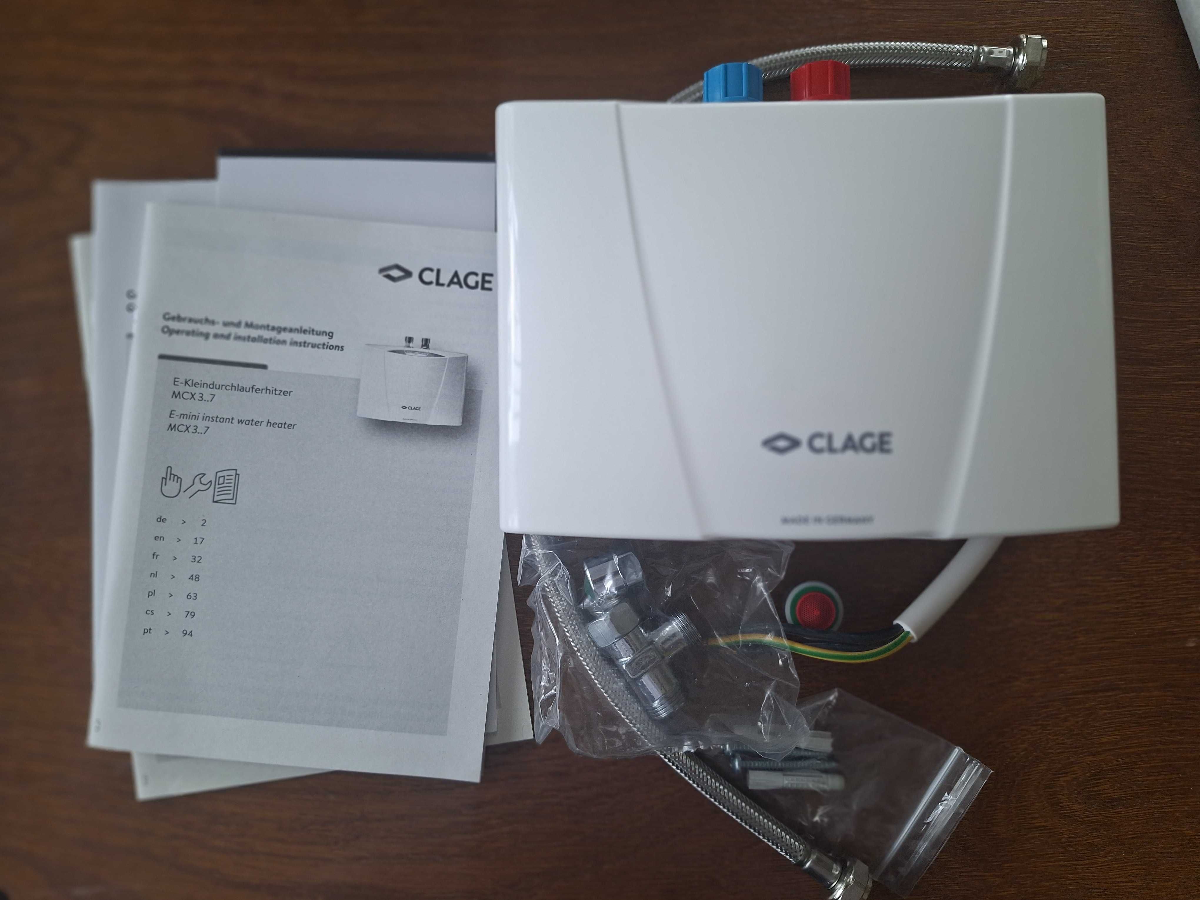 Elektroniczny podgrzewacz przepływowy CLAGE
