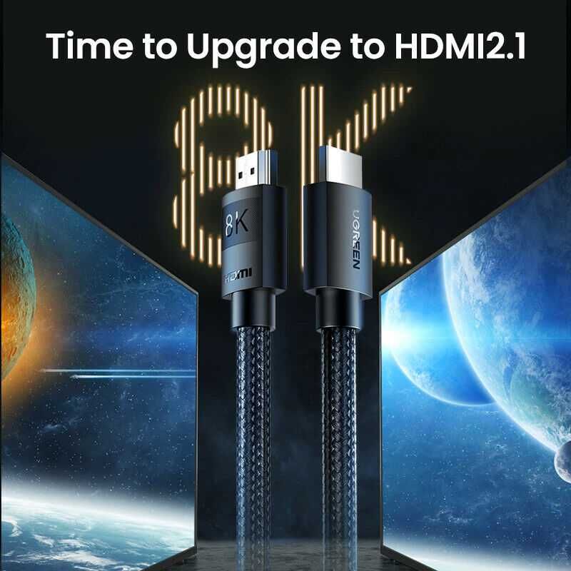 Кабель HDMI 2.1 Ugreen 8k 60hz 4k 120hz eARC HDR 5 метров Гарантия!