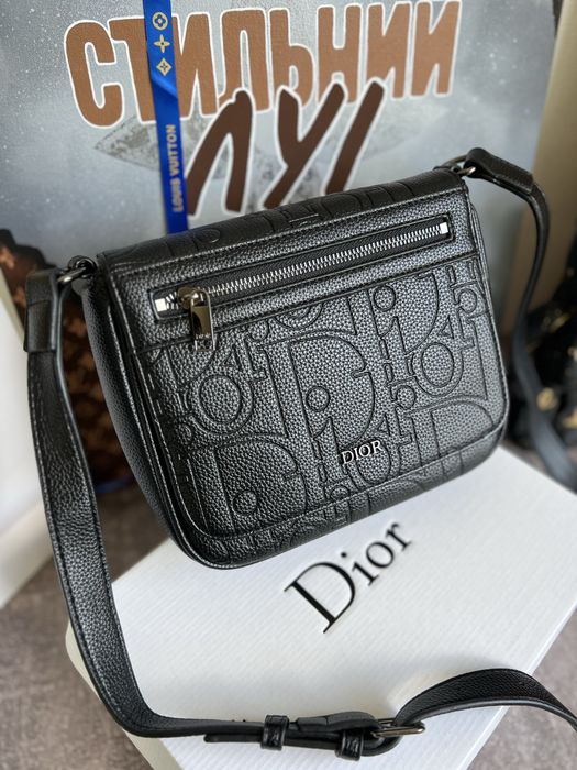 Сумка Dior | CD мессенджер | чоловіча шкіряна сумка через плече диор